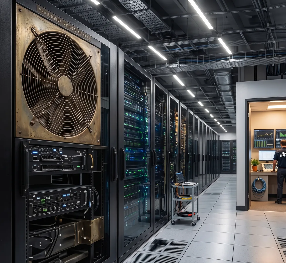 Server room infrastructure commissioned by Aadesh Interiors